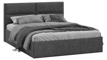 Кровать 2-х спальная Глосс Тип 1 (Микровелюр Wellmart Graphite) во Владикавказе
