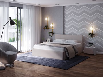 Кровать в спальню Helix Plus 180х200, Велюр (Ultra Суфле) во Владикавказе