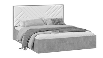 Кровать двуспальная Хилтон Тип 1 (Ателье светлый/Белый) во Владикавказе