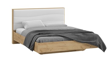 Кровать в спальню Миранда тип 1 (Дуб крафт золотой/Белый глянец) во Владикавказе