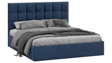 2-спальная кровать с подъемным механизмом Эмбер (Микровелюр Wellmart Blue) во Владикавказе