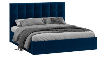 Кровать двуспальная с подъемным механизмом Эмбер (Велюр Confetti Blue) во Владикавказе