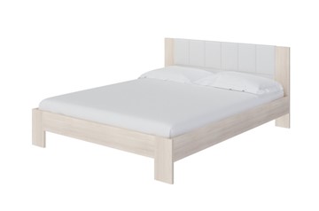 Кровать в спальню Soft 1, 160х200, ЛДСП Дуб Шамони+экокожа (Дуб Шамони с белым) во Владикавказе