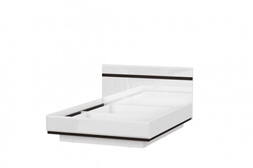 Кровать двуспальная Соло универсальная 1,6х2,0, белый/белый глянец/венге во Владикавказе