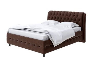 Двуспальная кровать Como (Veda) 4 180х200, Рогожка (Levis 37 Шоколад) во Владикавказе
