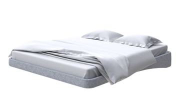 Кровать двуспальная парящая 160х200, Рогожка (Levis 83 Светло-Серый) во Владикавказе