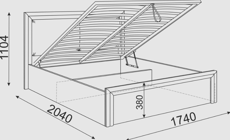 Кровать с механизмом двуспальная Глэдис М32 (Шимо светлый/Белый текстурный) во Владикавказе - изображение 2