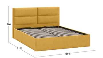 Кровать с механизмом 2-спальная Глосс Тип 1 (Микровелюр Wellmart Yellow) во Владикавказе - предосмотр 1