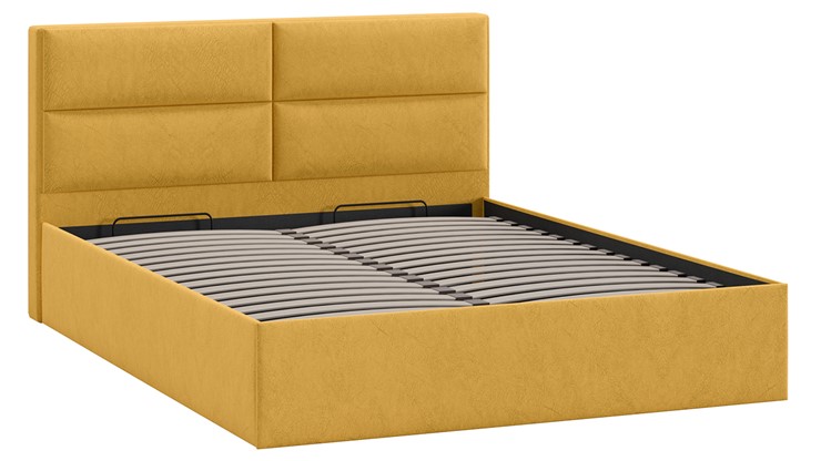 Кровать с механизмом 2-спальная Глосс Тип 1 (Микровелюр Wellmart Yellow) во Владикавказе - изображение 2