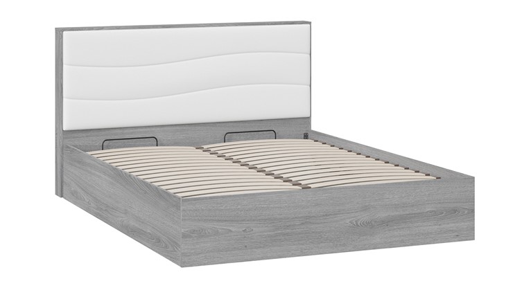 Кровать с механизмом 2-спальная Миранда тип 1 (Дуб Гамильтон/Белый глянец) во Владикавказе - изображение 2