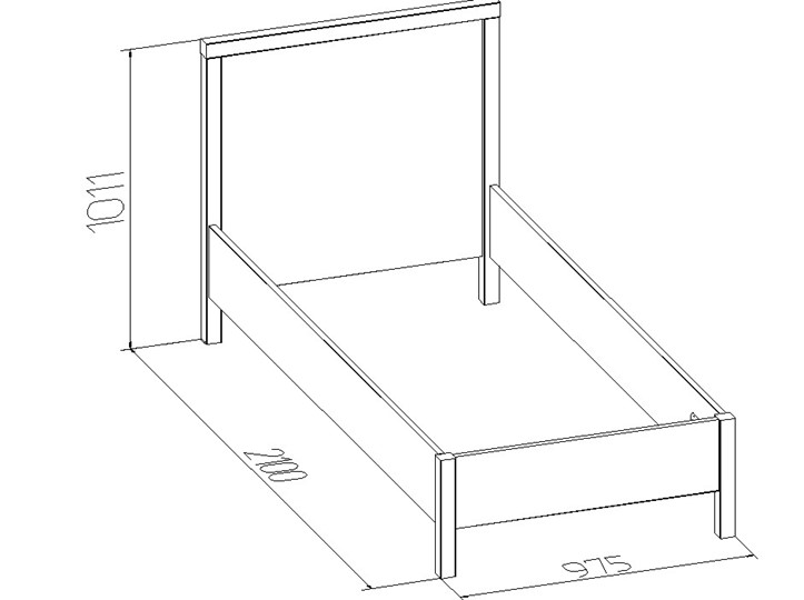 Кровать односпальная Bauhaus 5 + 5.1 Основание с гибкими ламелями 900, Дерево, Дуб Сонома во Владикавказе - изображение 2