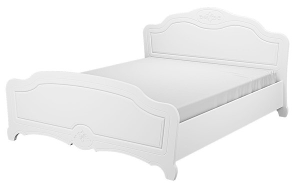 Кровать полуторная Лотос (Белый) 140х200 с основанием во Владикавказе - изображение