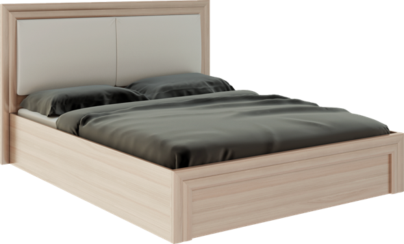 Кровать с механизмом двуспальная Глэдис М32 (Шимо светлый/Белый текстурный) во Владикавказе - изображение