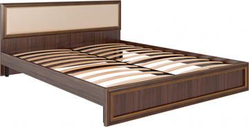 Кровать двуспальная Беатрис М10 с мягким изголовьем (Орех Гепланкт) во Владикавказе