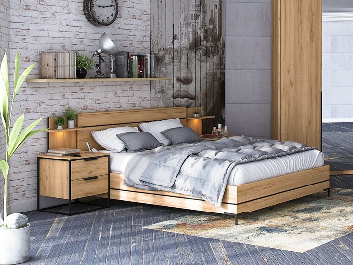 Модульная спальня Норд, Базовый набор, дуб золотой во Владикавказе - изображение