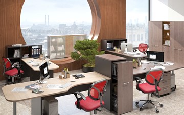 Набор мебели в офис Xten для двух сотрудников с тумбочками во Владикавказе - предосмотр 5