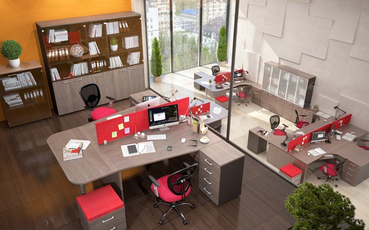 Набор мебели в офис Xten для двух сотрудников с тумбочками во Владикавказе - изображение 3