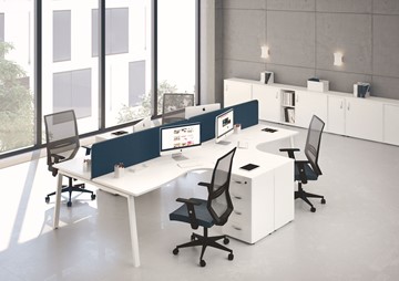 Набор мебели в офис А4 (металлокаркас TRE) белый премиум / металлокаркас белый во Владикавказе