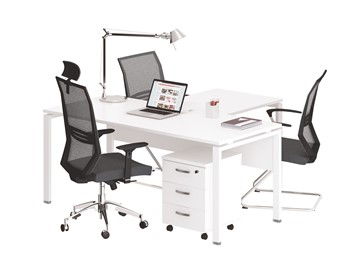 Набор мебели в офис А4 (металлокаркас UNO) белый премиум / металлокаркас белый во Владикавказе