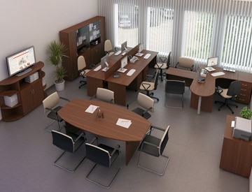 Набор мебели в офис Комфорт №3 (французский орех) во Владикавказе