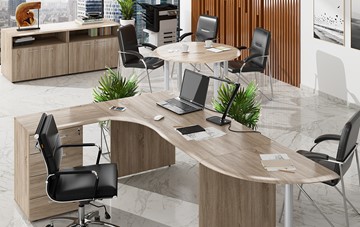 Комплект офисной мебели Wave 2, рабочий стол и конференц-стол во Владикавказе