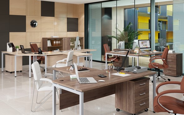 Мебель для персонала Xten S 1 - один стол с приставным брифингом во Владикавказе - изображение