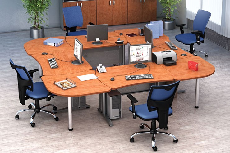 Комплект офисной мебели Boston для 4 сотрудников во Владикавказе - изображение