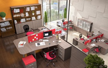 Офисный комплект мебели Xten с большим шкафом для документов для 2 сотрудников во Владикавказе