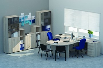 Офисный набор мебели Twin для 2 сотрудников с совмещенными столами во Владикавказе - предосмотр