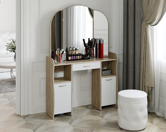 Туалетный стол София Т2, цвет Дуб сонома/Белый во Владикавказе - изображение