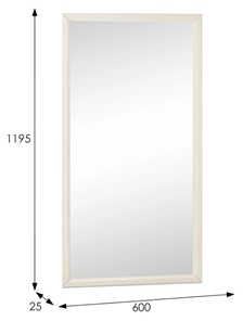 Настенное зеркало в спальню Ника (Слоновая кость) 119,5 см x 60 см во Владикавказе - предосмотр 3
