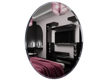 Настенное зеркало в спальню Сельетта-3 (Овал 600х450х4 фацет10 мм) во Владикавказе