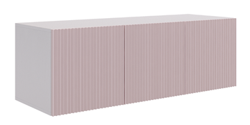 Трехдверная антресоль Зефир 119.01 (белое дерево/пудра розовая (эмаль)) во Владикавказе