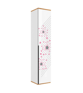 Шкаф одностворчатый Урбан 528.040, белый/розовый во Владикавказе