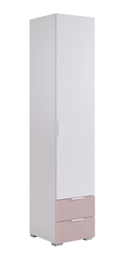 Шкаф-пенал с ящиками Зефир 107.01 (белое дерево/пудра розовая (эмаль)) во Владикавказе