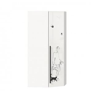 Угловой распашной шкаф Джоли 45 ЛД 535.030, Серый шелк во Владикавказе - предосмотр