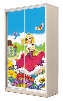 Шкаф-купе детский ХИТ 23-4-17-77-11, Принцесса, дуб млечный во Владикавказе - изображение
