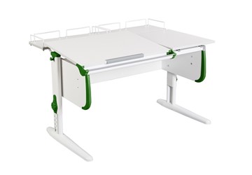 Детский стол-трансформер 1/75-40 (СУТ.25) + Polka_z 1/600 (2шт) белый/серый/Зеленый во Владикавказе