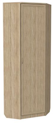 Шкаф 402 угловой со штангой, цвет Дуб Сонома во Владикавказе - изображение