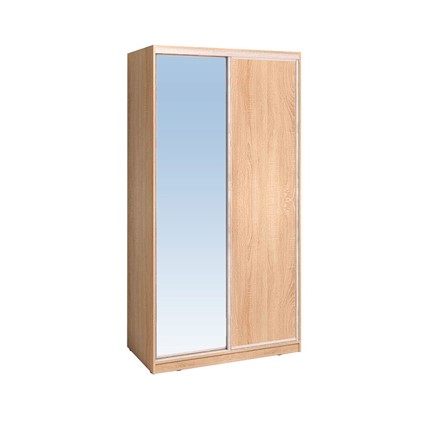 Шкаф 1200 Домашний Зеркало/ЛДСП, Дуб Сонома во Владикавказе - изображение