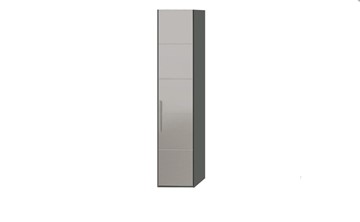 Распашной шкаф Наоми с зеркальной дверью правый, цвет Фон серый, Джут  СМ-208.07.02 R во Владикавказе