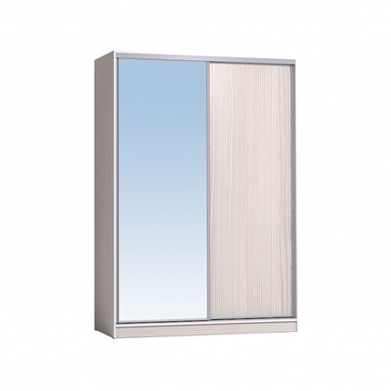 Шкаф 2-х створчатый 1600 Домашний Зеркало/ЛДСП, Бодега светлый во Владикавказе - изображение