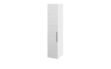 Распашной шкаф Наоми с зеркальной дверью правый, цвет Белый глянец СМ-208.07.02 R во Владикавказе
