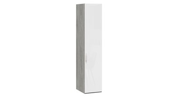 Шкаф одностворчатый Эмбер СМ-348.07.001 (Дуб Гамильтон/Белый глянец) во Владикавказе