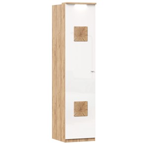 Шкаф одностворчатый с декор. накладками Фиджи 659.225, белый во Владикавказе