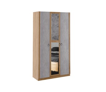 Распашной шкаф Глэдис М23 (Дуб золотой/Цемент светлый) во Владикавказе