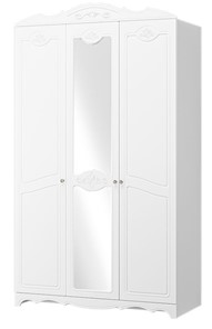 Шкаф трехдверный в спальню Лотос ШР-3 (Белый) 1 зеркало во Владикавказе