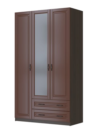 Шкаф трехстворчатый Кантри лак орех ШР-3, с 1 зеркалом во Владикавказе - изображение