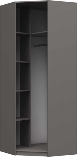Распашной угловой шкаф Вива с зеркалом, Мокко глянец / Текстиль во Владикавказе - изображение 1