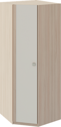 Распашной шкаф угловой Глэдис М21 (Шимо светлый/Белый текстурный) во Владикавказе - изображение